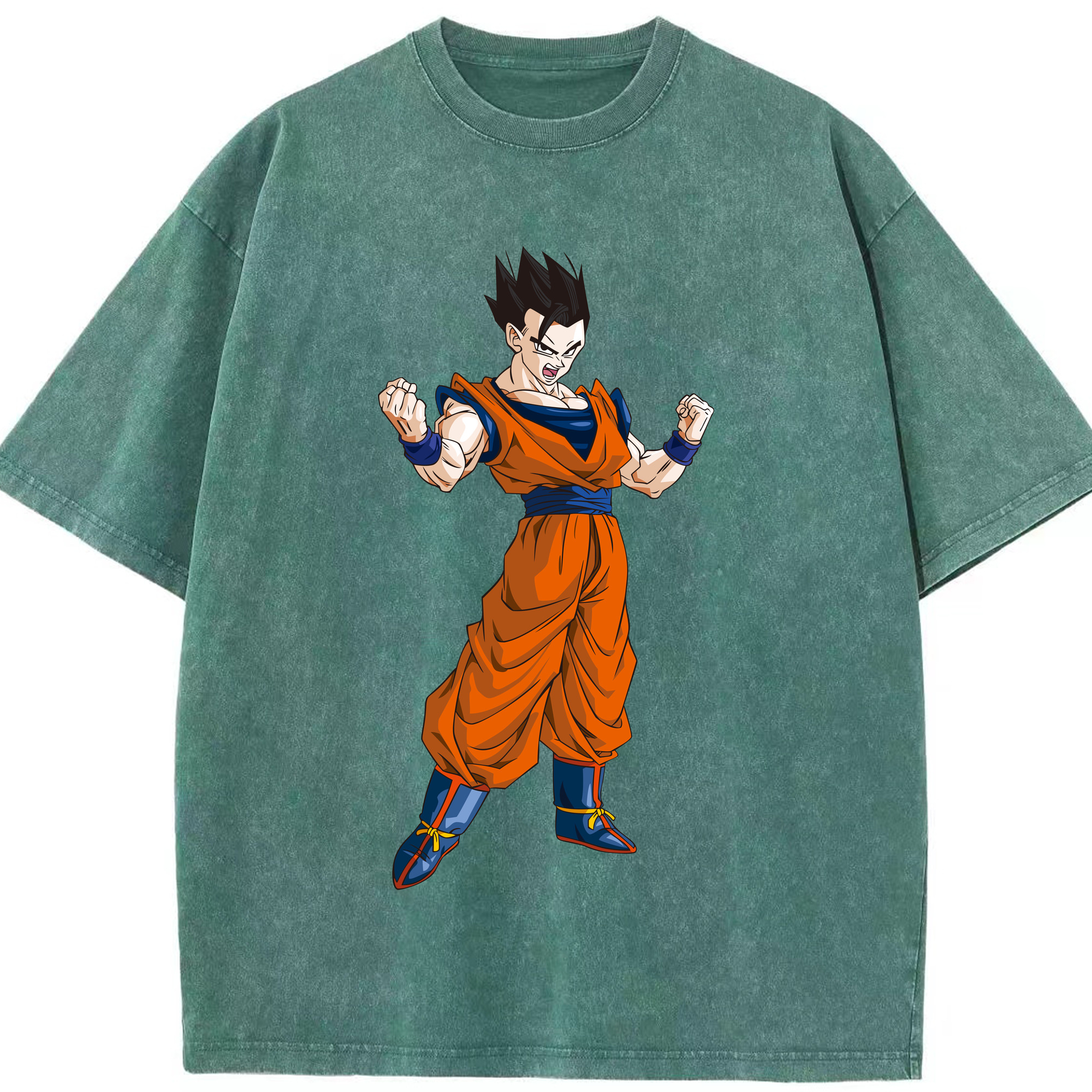 （画像用） ドラゴンボール 孫 悟飯（そんごはん）DRAGON BALL Son Gohan 綿100% ヴィンテージ風 半袖Tシャツ（フロントプリント）